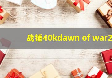 战锤40kdawn of war2